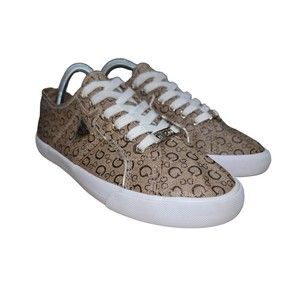 GUESS Paces Women's Brown Logo Casual Lace Up Sneakers Shoes Size 8 M
